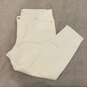 Loft Plus White Skinny Jeans NWT